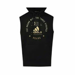 Adidas Boxing Sleeveless Hoodie Black Gold