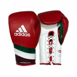 Adidas Adispeed Boxing Gloves Lace Up Red White