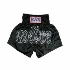 Han Muay Thai Shorts Black White